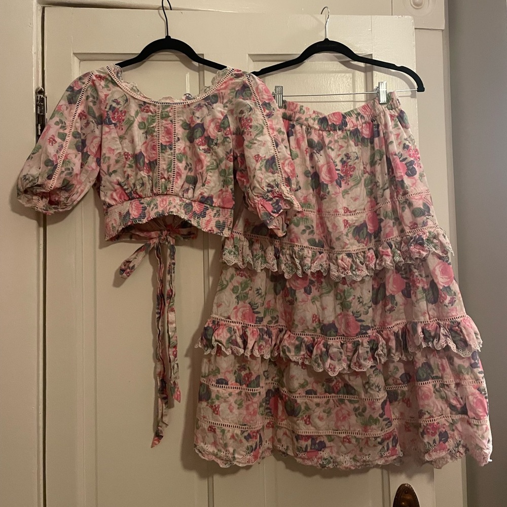 Loveshackfancy skirt + top set
